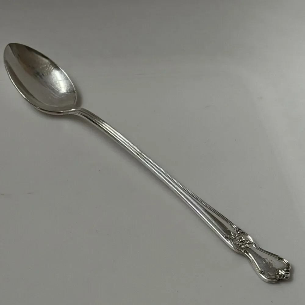 International Signature Iced Tea Spoons Mono ‘C’ Silverplate 1960 Old Company